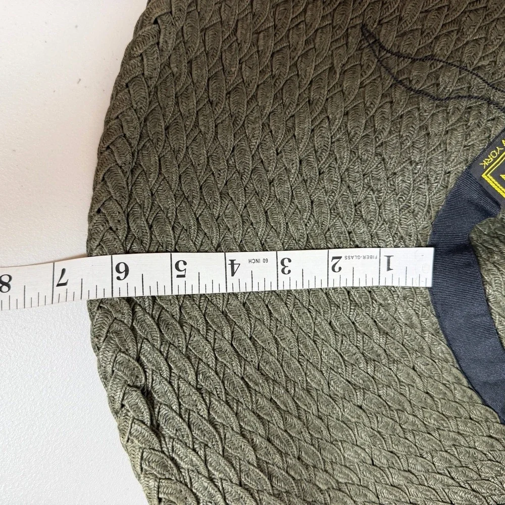 NWOT Kokin New York Green Woven Wide Brim Wired Floppy Sun Hat Beach Summer